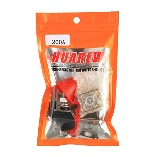 200 AMP MRBF Terminal Block Fuse Holder Single Stud 5/16" (M8) Compact Rated Battery Fuse 200A - size: 200A