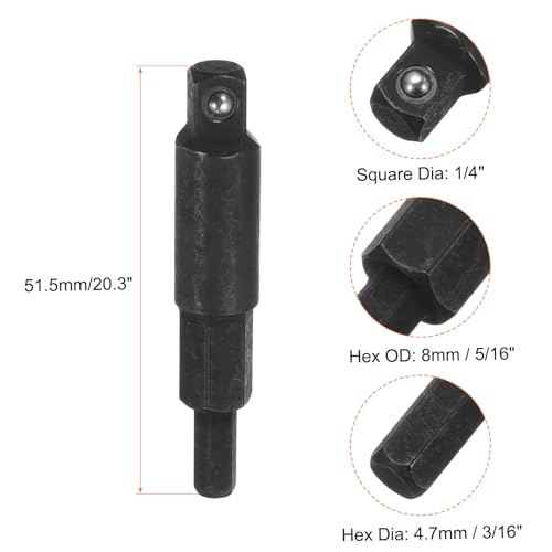 HARFINGTON 1/4" Service Wrench Hex Key Adapter 3/16" 5/16" Wrench Bit