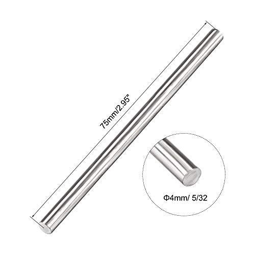 uxcell 4mm x 75mm 304 Stainless Steel Solid Round Rod for Drift Punches DIY Craft Model Plane Model Ship Model Cars - 20pcs - size: 4mm x 75mm