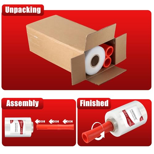 Mini Stretch Wrap Film, 2 Pack, 5" x1000FT, 80 Guage