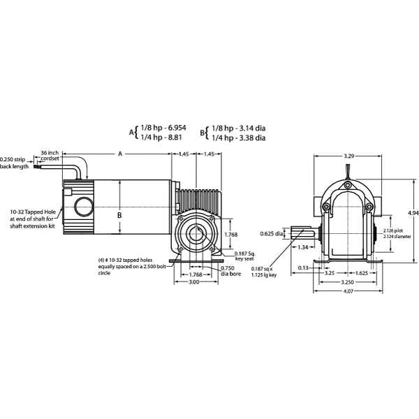 Dayton 3XA81 Gearmotor,40rpm, 90vdc - 3XA81