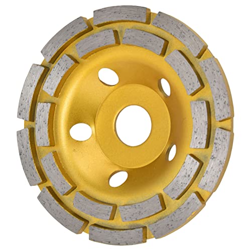 Concrete Grinding Wheel, Superior Cooling, Long-Lasting Durability, Cup Grinding Wheel, Double Row with Air Holes, 125mm Professional, for Granite Countertops, Concre - size: 125mm