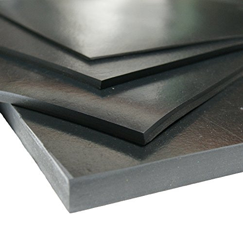 Rubber-Cal - Neoprene - Commercial Grade - 60A - Rubber Sheet - 1/16" Thick x 36" Width x 12" Length - 3 Pack - size: 1/16" x 36" x 12"