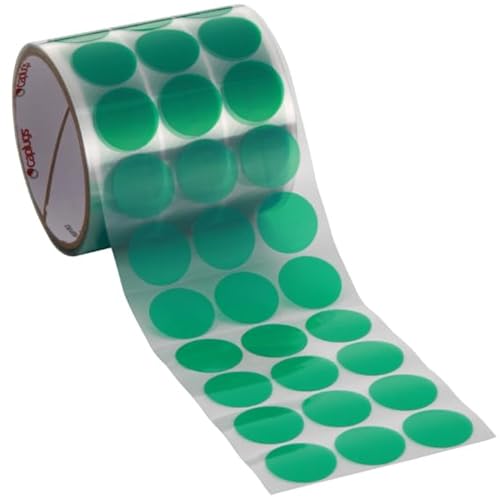 Caplugs PC00625 PC-SH Series - Powder Peel Green Discs, Squares, and Rectangles - Powder Coating, E-Coating, Anodizing, Green Polyester, Circle, 0.625" Disc Diameter, 2000 Discs/Roll (SH-47185)