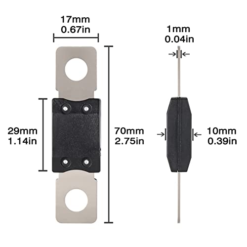 VEXUNGA Mega Fuse 350A MEGA/AMG/ANM Screw Fuse 350 Amp 350Amp High Current Strip Bolt-on Fuses for Cars (Pack of 2pcs) - style: 350A