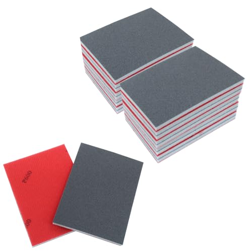 600 Grit Sanding Sponge, 4" x 3", 20Pcs - style: 600 Grit