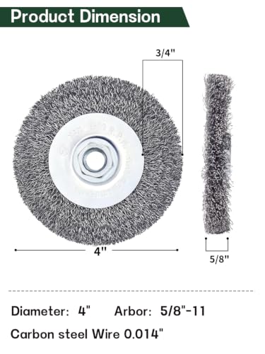 Wire Wheel Brush 4in for 4-1/2" Angle Grinder Rust Removal-1pcs - style: 4in Crimped