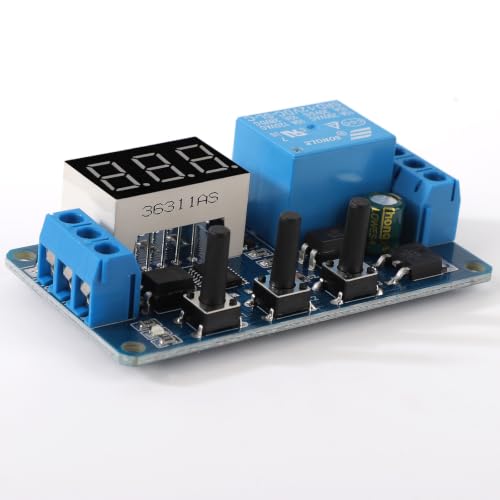DROK 12V Timer Relay 2pcs, LED Display 4-Mode On-Off Automotive Time Delay Relay, Electric Delay Timer Switch 0.1s to 999min - size: 2pcs