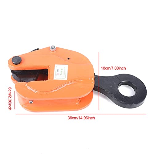 CNCEST 3 tons Vertical Crane Plate Lifting Clamp With Lock Industrial Hoist Hook Chain Plate Clamp Sheet Metal Lifting Clamp