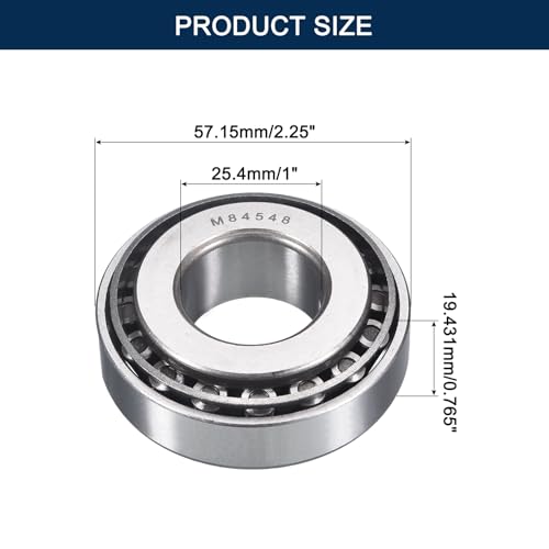 2 Pack M84548/10 Tapered Roller Bearing Cone and Cup Set - size: M84548/M84510