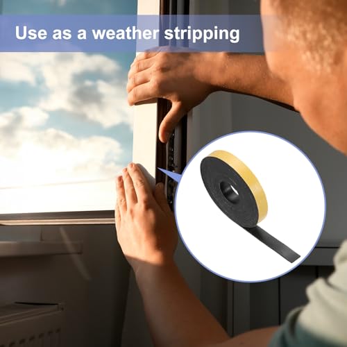 MECCANIXITY Adhesive Neoprene Rubber Strips Sheet 1/2 Inch x 120 Inch x 1/16 Inch Thick Yellow Rubber Weather Stripping for DIY Seal Pads Sound-Proofing Pack of 1 - color: Yellow, size: 1/2" x 120" x 1/16"