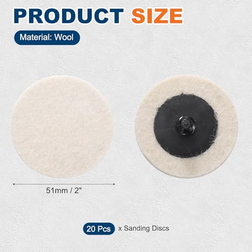 20 Pcs 2" Wool Quick Change Surface Conditioning Discs - size: 2"