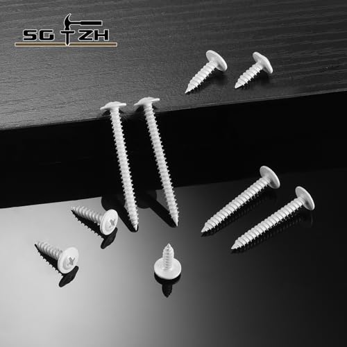 #8 x 5/8" Wood Screw 222Pcs White Alloy Steel Standard Thread Phillips Truss Head Fast Self Tapping - color: White, size: #8 x 5/8"