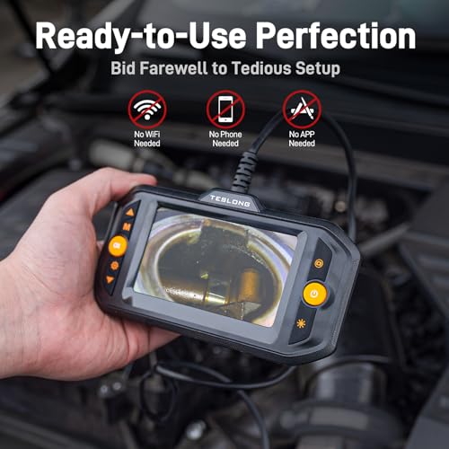 Teslong Borescope Camera with Light for Automotive Mechanic Plumbing Wall