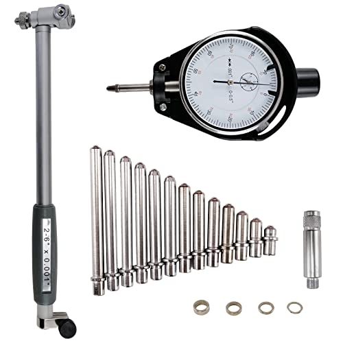 2"-6" Dial Bore Gauge with 6" Stem Carbide Anvils 0.001" Precision