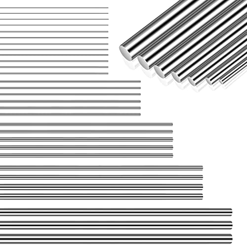 Dunzy 104 Pcs Spring Steel Wire, 12 Sizes 0.3-3 mm Stainless 40 cm