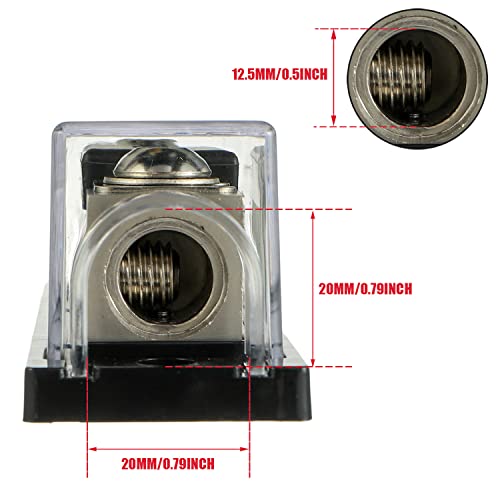 BOJACK 0/2/4 Gauge AWG in Line ANL Fuse Holder with 300 Amp Fuse - size: 300 Amp