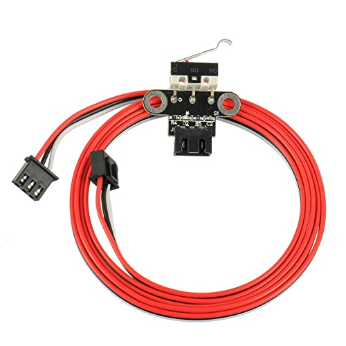 3D Printer Horizontal Mechanical Limit Switch Module Miniature Limit Switch 3 Pins with 1m Cables (6pcs) - size: Horizontal