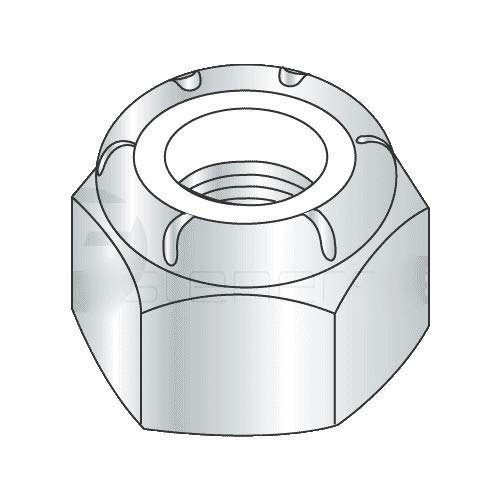 #6-32 NM Nylon Insert Lock Nuts, Steel, Zinc Plated, 100 Pack
