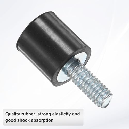 M METERXITY 4-Pack Rubber Mounts D10mmxH10mm Male Vibration Isolators Cylindrical Shock Absorber W M4 x 10mm Studs for Air Compressor/Car/Pump/Boat/Garage Motor/Bobbins Rubber Isolators - size: M4 x 10mm, 10mm x 10mm