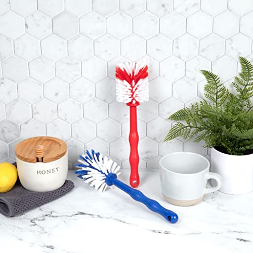 Bottle Brush Set 2 Pack | Long Handle Cup Brushes for Yeti Tumblers, Hydro Flask, RTIC, Gatorade Bottles, Stainless Steel Water Bottles & Glassware, Non-Scratch, Strong Bristles, Ergonomic Handle