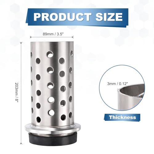 HARFINGTON Perforated Casting Flask 3.5"x8" W/Base Jewelry Making Tool - size: 3.5" x 8"