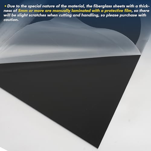 G10 300x335x1.0mm Fiberglass Composite Laminate Sheet, Glass Fiber Epoxy Resin Panel for DIY Craft 0.5-10mm Available (Black) - size: 335x300, style: 1.0MM