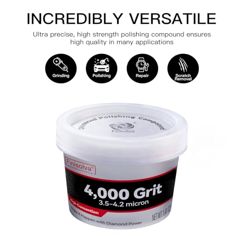 Diamond Paste Polishing Compound for Fine Lapping, 4,000 Grit, 40 G - size: 4,000Grit, style: 1.41 oz (40g)