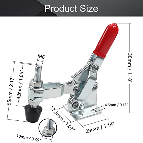 Utoolmart Hand Tool Vertical Toggle Clamp GH-102-B Quick Release Clamp 100kg Holding Capacity 5 Pcs - size: GH-102-B 5pcs
