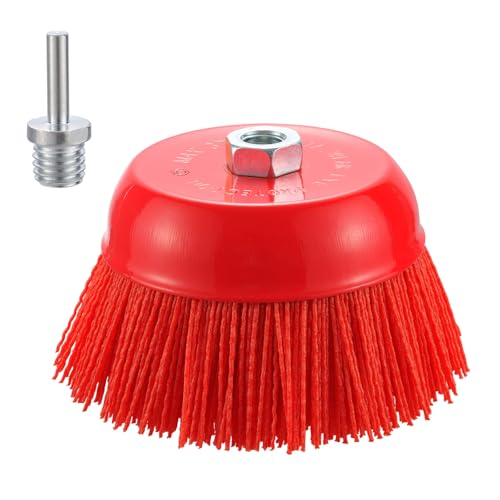 6” Nylon Filament Brush, 6 Inch Abrasive Nylon Bristle Cup Brushes