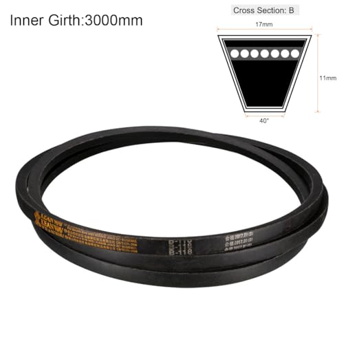 uxcell B-118 V-Belts 118" Inner Length, B-Section Rubber Drive Belt - size: 118"