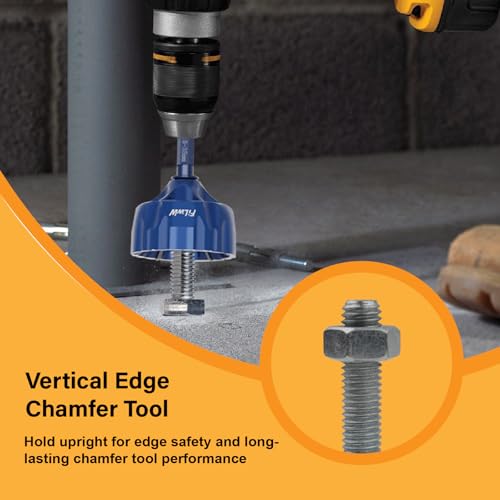 Deburring External Chamfer Tool Set, Tungsten Carbide Chamfering Drill Bit, Deburring Drill Bit, Remove Burr Tools for Fit 1/8"- 1-3/8"(3mm-35mm)