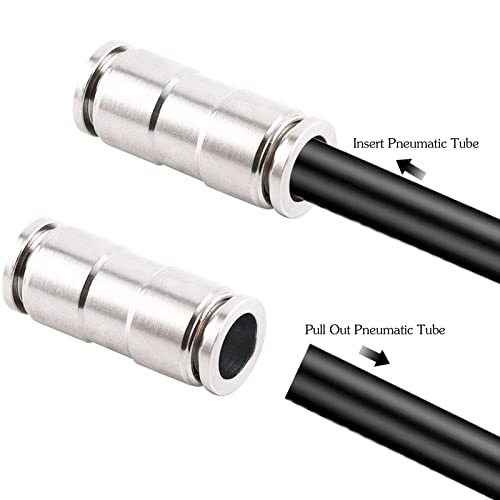 1/2 Union Straight Push to connect fittings Stainless Steel Pneumatic Push Connectors,CEKER 1/2" x 1/2" OD Tube Quick Connect Fittings Air Line Fittings for 1/2 inch Tube 2Pack - size: 1/2" OD, style: STRAIGHT