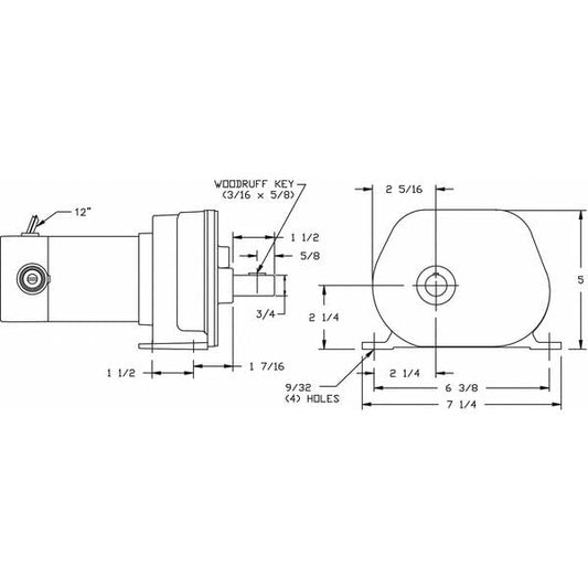 DC GEARMOTOR, 21 RPM, 90V, TENV