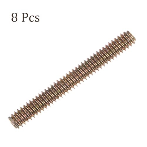 8pcs Fully All Threaded Rod 1/4"-20 Thread x 3" Length Color Zinc