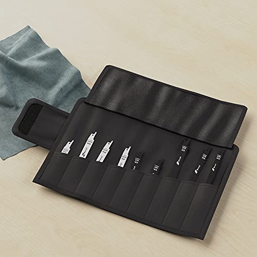 Amazon Basics Chromium Vanadium Steel Reciprocating Saw Blade Set with Organizer Pouch, Compatible For Plastic, 32-Pieces, Black & White