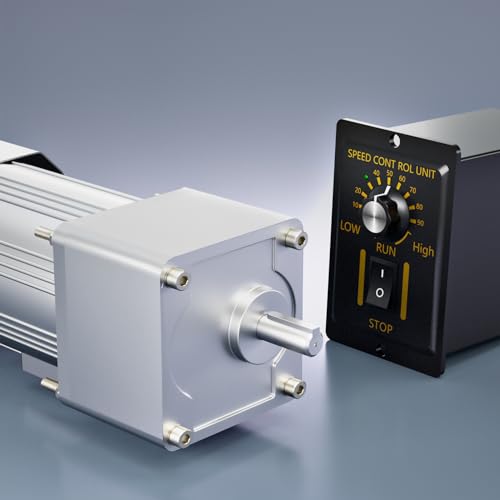 110V AC Single Phase Gear Reducer Motor High Speed 280RPM (5K) Output Shaft Dia 18mm with 200W 110V AC Speed Controller Kits for Dyeing Industrial - size: 280RPM