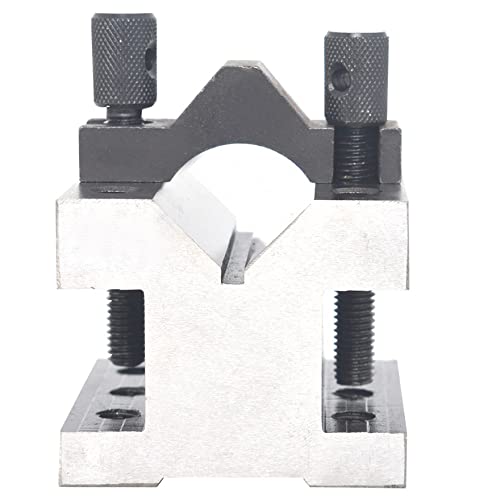 V Block Set with Clamp Hardened Steel 90 Degree Angle V Block Set 2-3/8 X 2-3/8 X 2 Multi-Use Gauge Gage Machinist Tool with Box