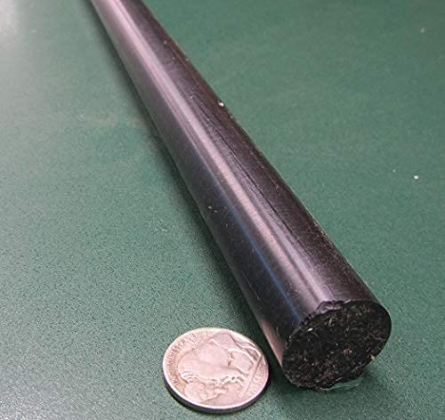 Black Nylon Extruded Round Rod .875" (7/8") x 5 Ft Length 1 pc