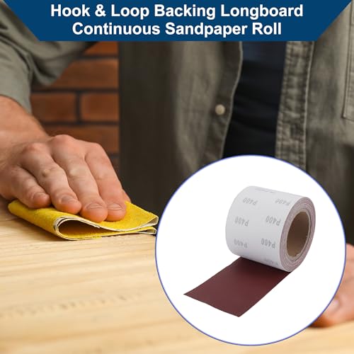 400 Grit Sandpaper Roll 4 Inch x 32.8 Feet Sandpaper Aluminum Oxide Emery Cloth Roll Sanding Paper for Wood Sanding Automotive Polishing Metal Sanding - size: 400 Grit