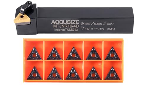 Accusize Indexable Tool Holder, 1" x 6", RH, 2312-5012INS - size: 1" x 6", Right Hand, add'l 10 Inserts