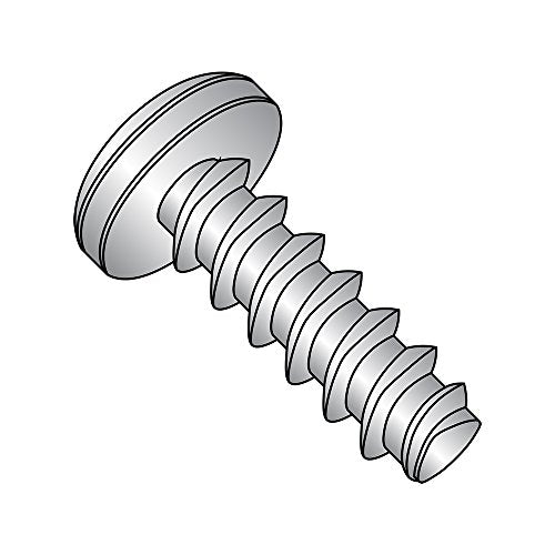 Small Parts 1008LPP188 18-8 Stainless Steel Thread Rolling Screw for Plastic, Passivated Finish, Pan Head, Phillips Drive, #10-14 Thread Size, 1/2" Length (Pack of 25)