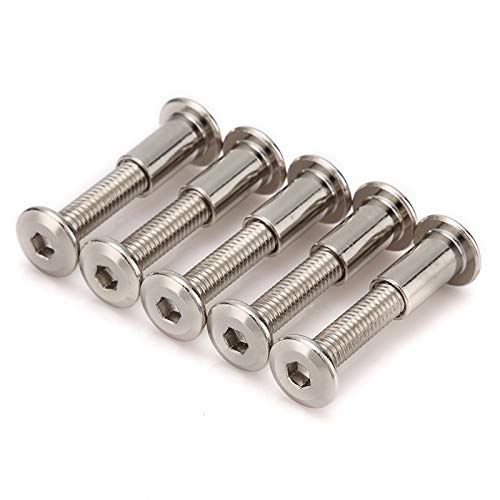30pcs M6 Furniture Joint Connector Bolt & Cap Nut Kit 16mm - size: 16mm (30pcs)