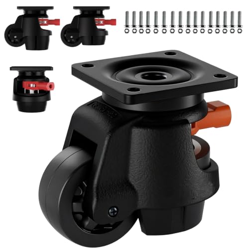 Leveling Casters Wheels Set of 4, Heavy Duty 2200LBS Load, 2 Inch