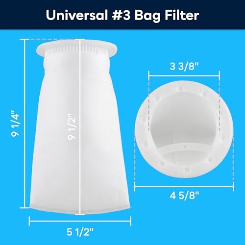 SpiroPure 50 Micron #3 (4” x 9") Bag Filter BP-410-50 155391-03 (40 Pack) - size: #3, style: 50 micron