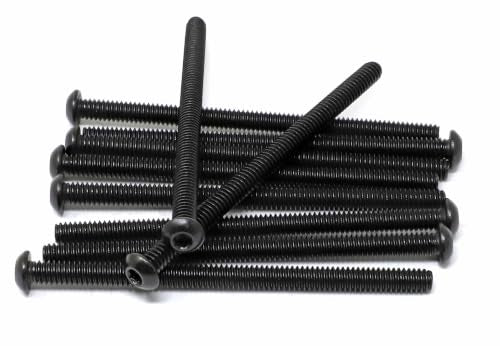 iexcell 10 Pcs 1/4-20 x 4 Stainless Steel 304 Hex Socket Button Head Cap Screws Bolts, Black Oxide Finish, with Hex Key Spanner - size: 1/4-20 x 4"