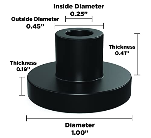 Isolate It: Sorbothane Vibration Isolation Bushing 30 Duro (.25" ID - 1" OD - .6" Deep) - 12 Pack
