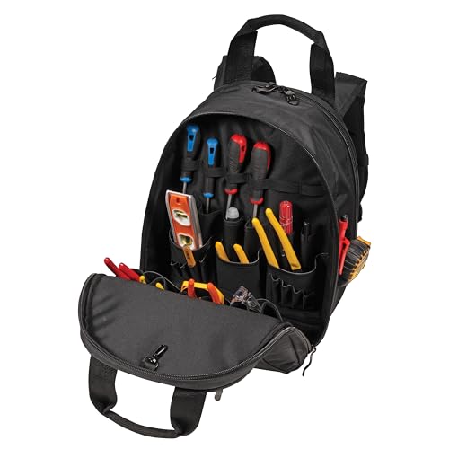 CLC Work Gear 55532 36-Pocket Tool Backpack – Heavy-Duty Ballistic Polyester Contractor Backpack with Laptop Compartment, Reinforced Glasses Case & Padded Straps - style: 36 Pocket Tool Backpack
