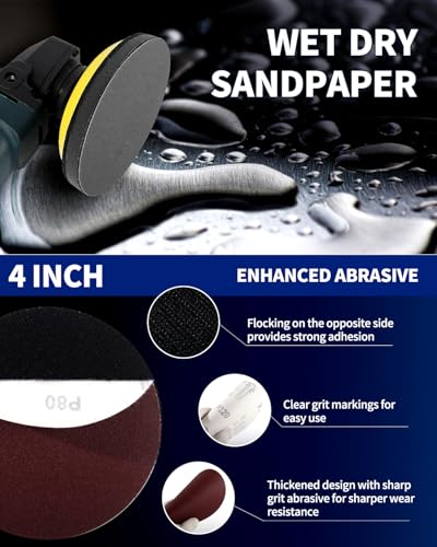 123PCS 4 Inch Angle Grinder Sanding Disc Attachments, 40-2000 Grit