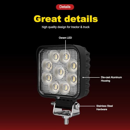 3.3'' 72W Work Lights for Truck Tractor, 12V/24V LED Flood Lights - color: 72W